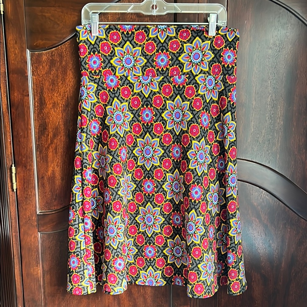 LuLaRoe Women’s Textured Azure Skirt Size Large EUC